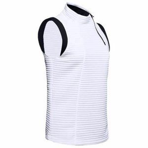 Womens Under Armour Vest M White Daytona Storm Moisture Wicking Running Fleece
